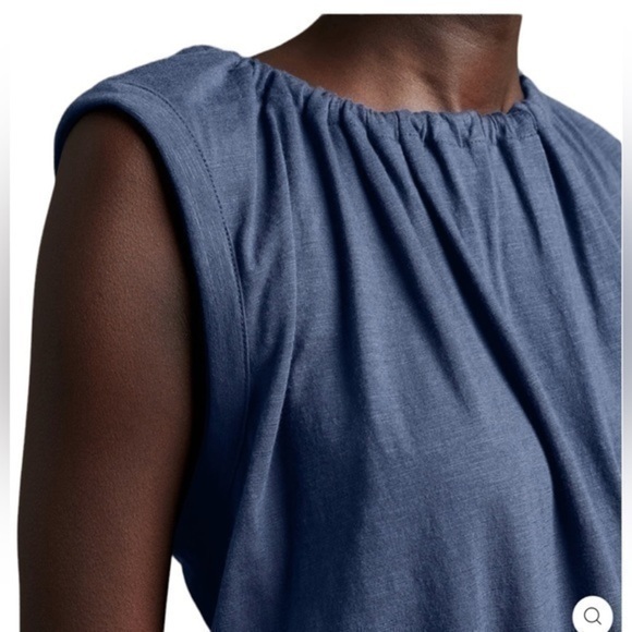 Banana Republic L, XL Petite Malibu slub cotton top. Cute open back Sz LP & XLP - Picture 4 of 4